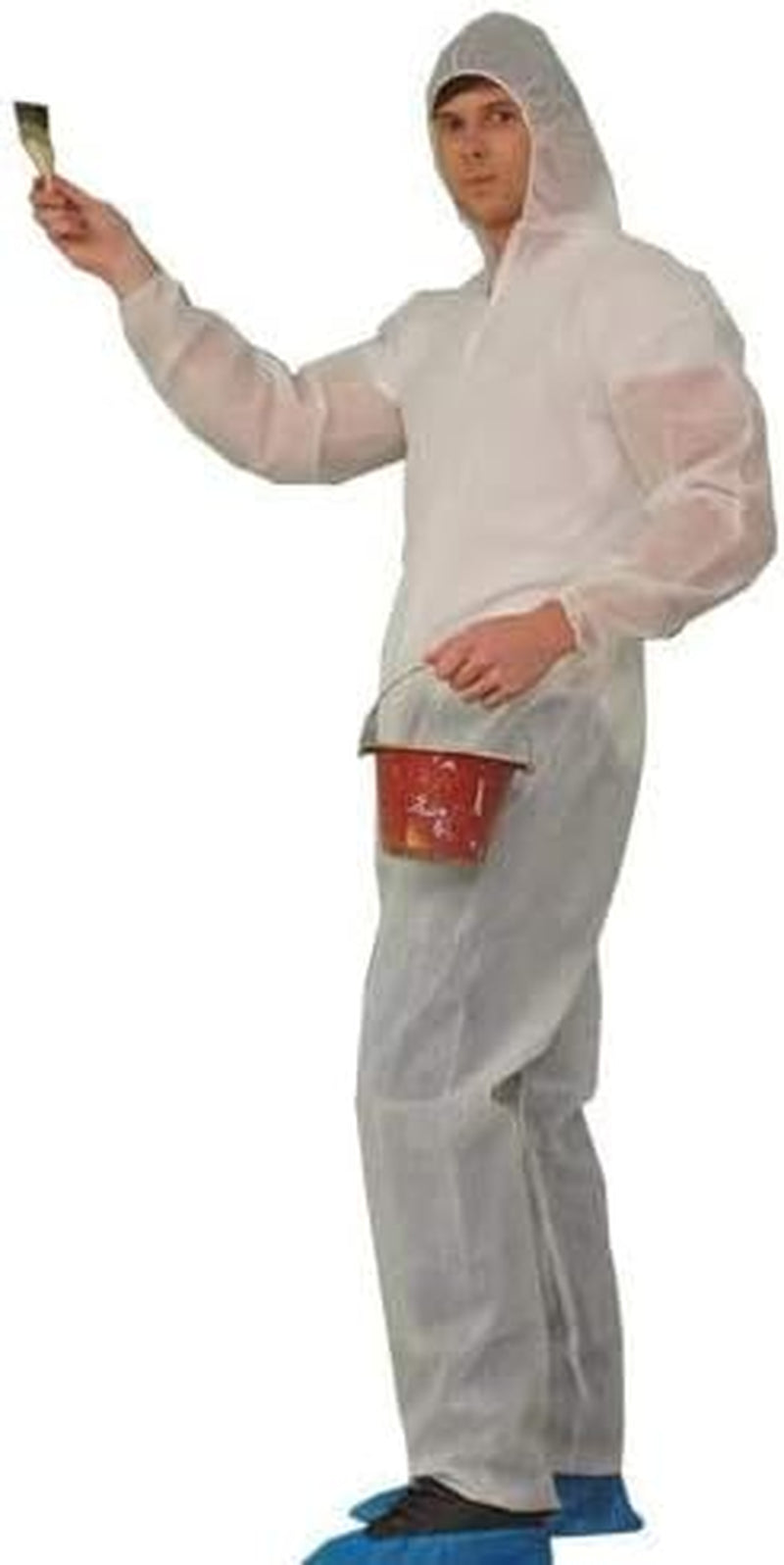Disposable Coverall - Lightweight Hazmat Suits Workwear with Elastic Wrists and Ankles for Spray Painting Industrial