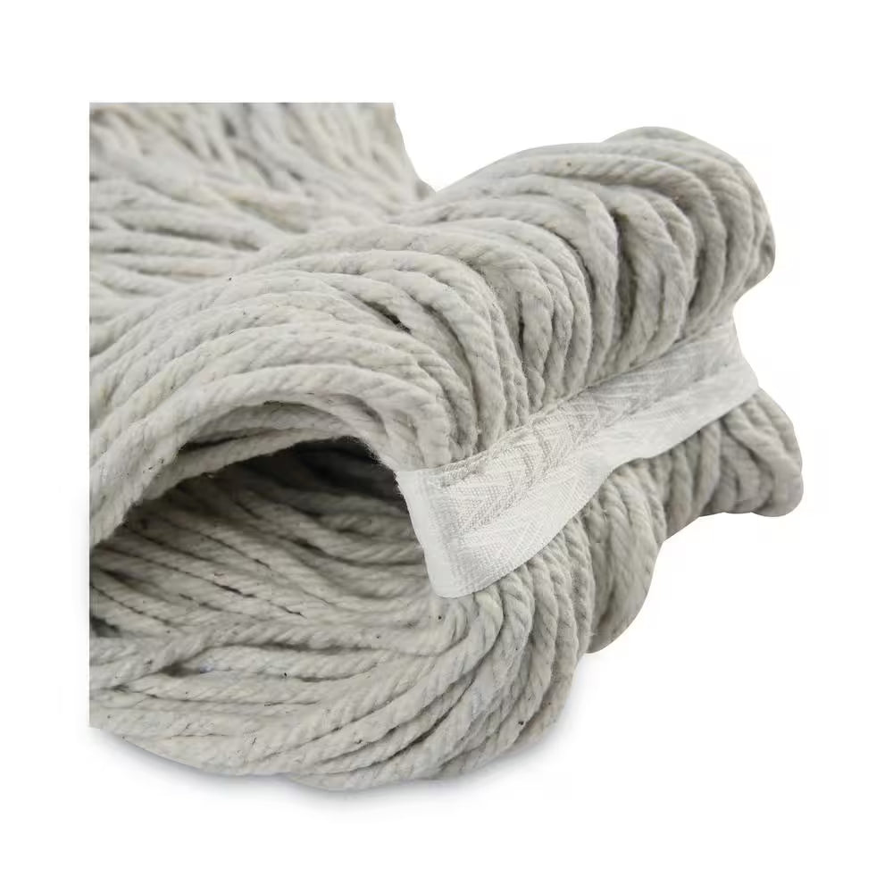 Cut-End Wet Mop Head, Cotton, No. 24, White 12/Carton