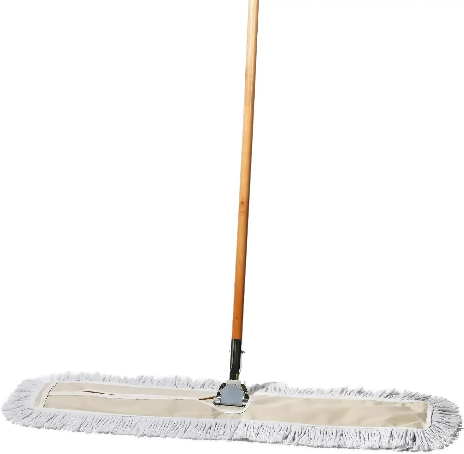 Commercial Dust Mop & Floor Sweeper, 36 In. Dust Mop for Hardwood Floors, Cotton Reusable Dust Mop Head, Wooden Broom Handle
