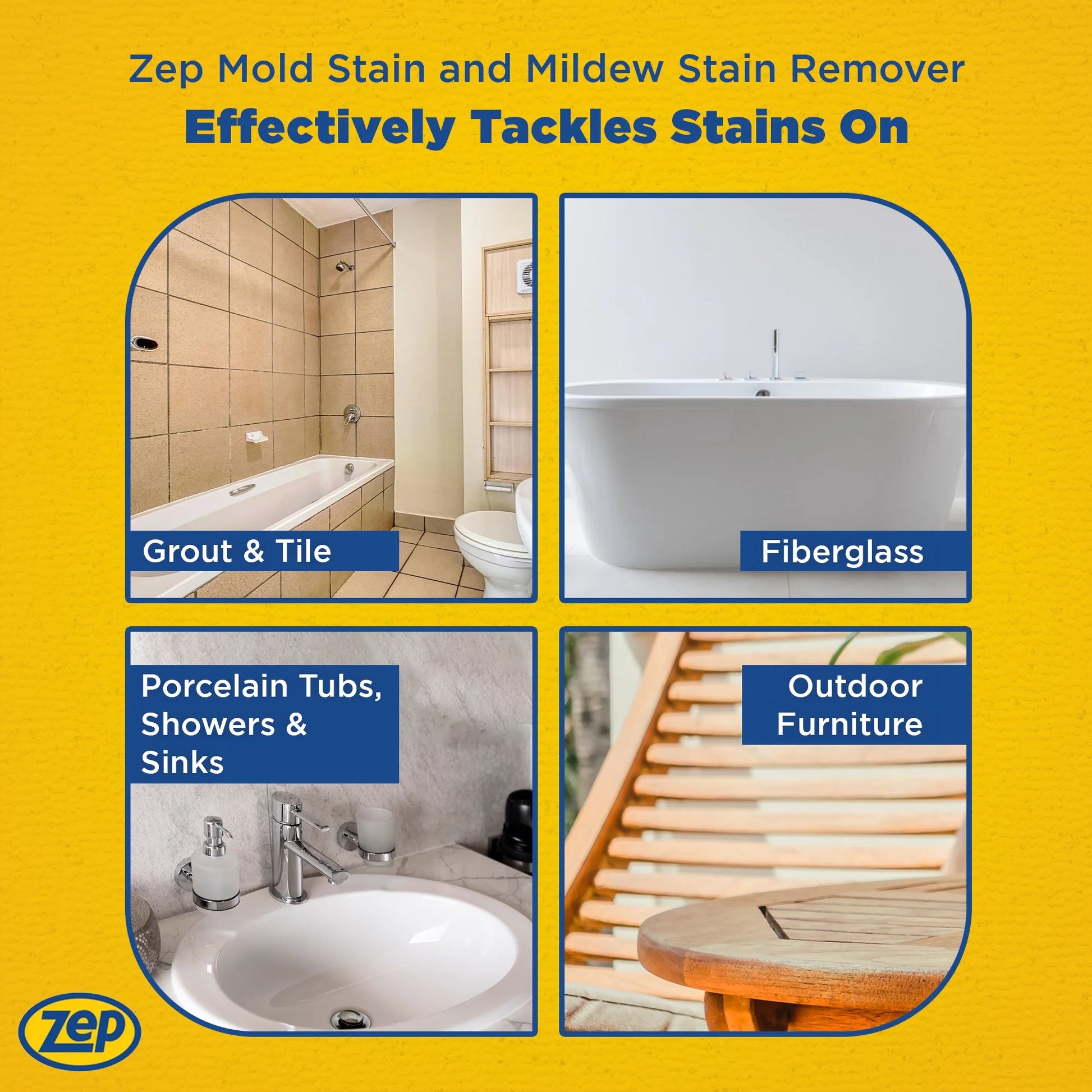 Mold Stain and Mildew Stain Remover - 32 Oz (Pack of 12) - ZUMILDEW32 - Experience the Power of Our Professional Strength No-Scrub Formula