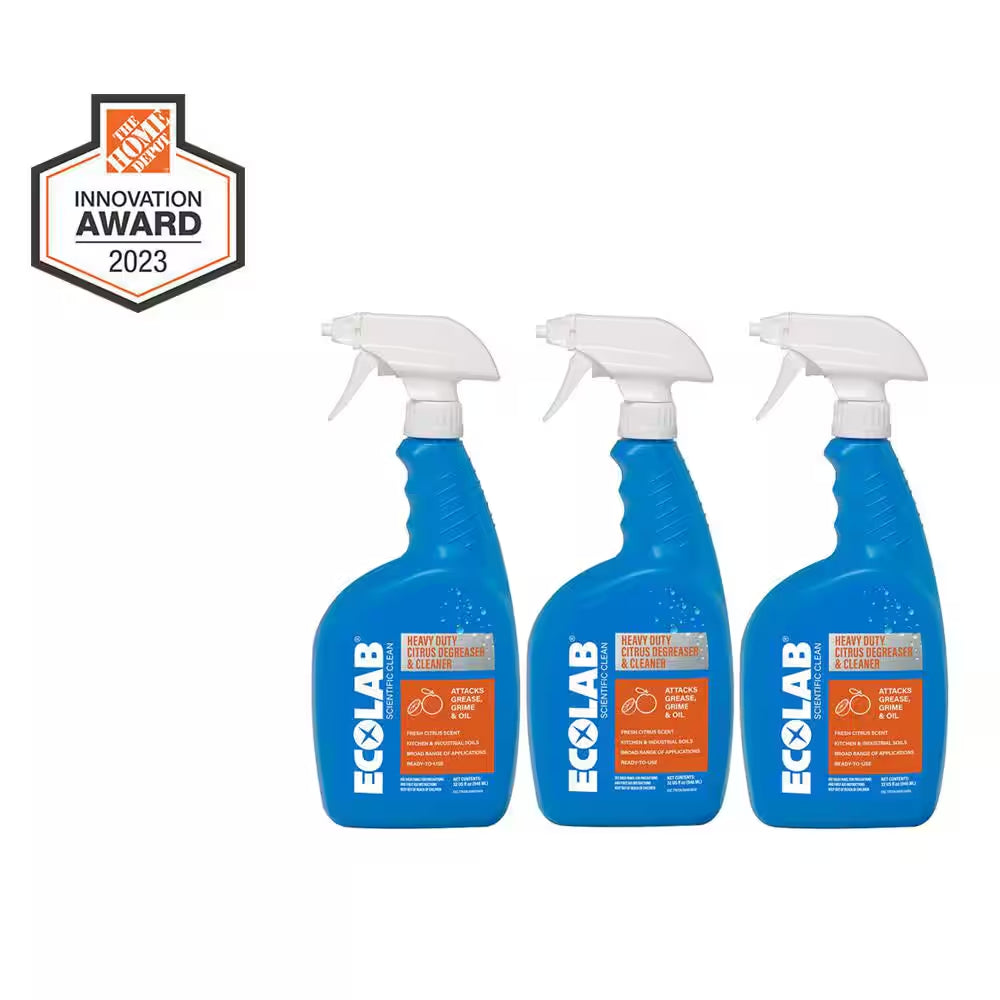 32 Oz. Heavy Duty Citrus Degreaser Concentrate Cleaner, Attacks Grease and Grime (3-Pack)