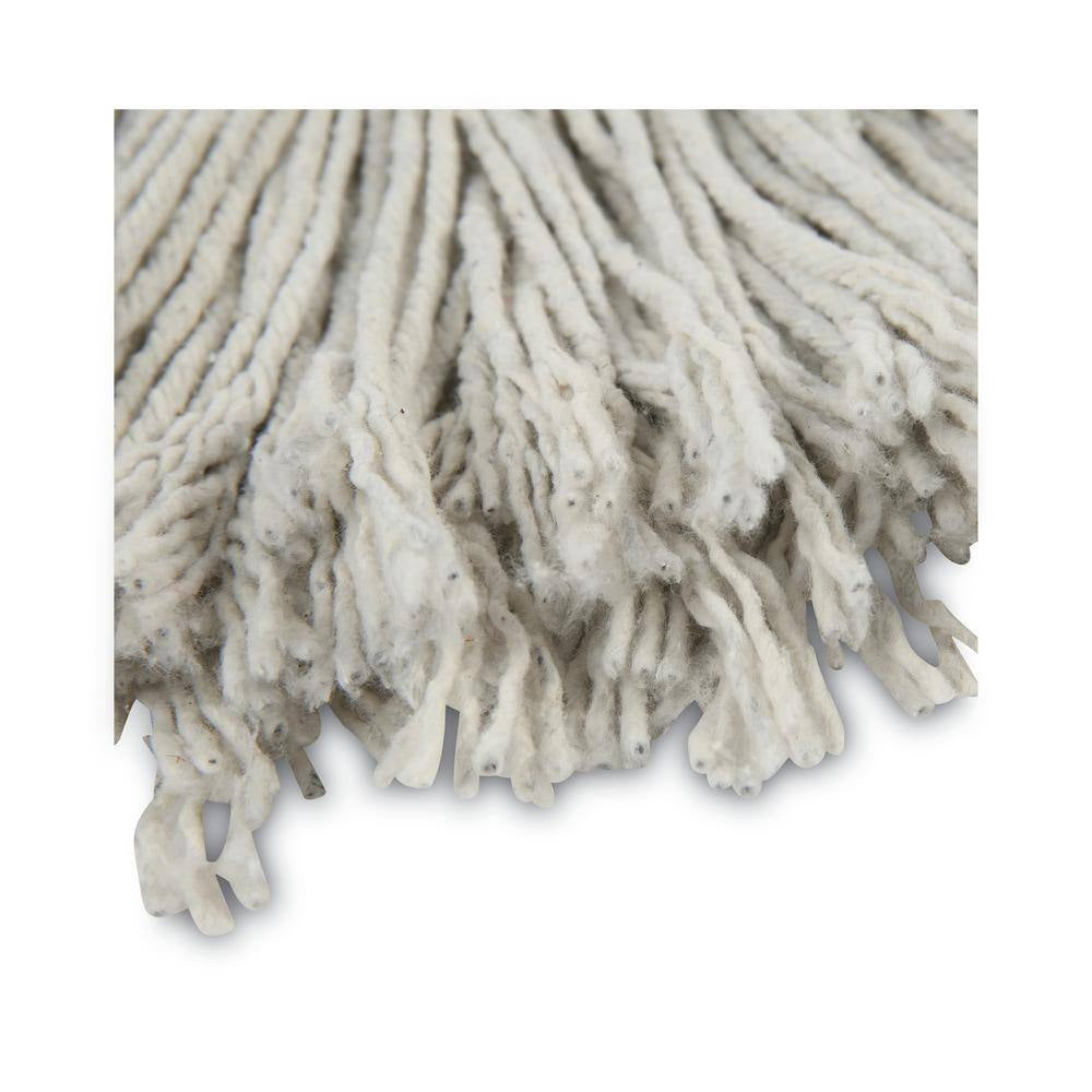 Cut-End Wet Mop Head, Cotton, No. 24, White 12/Carton