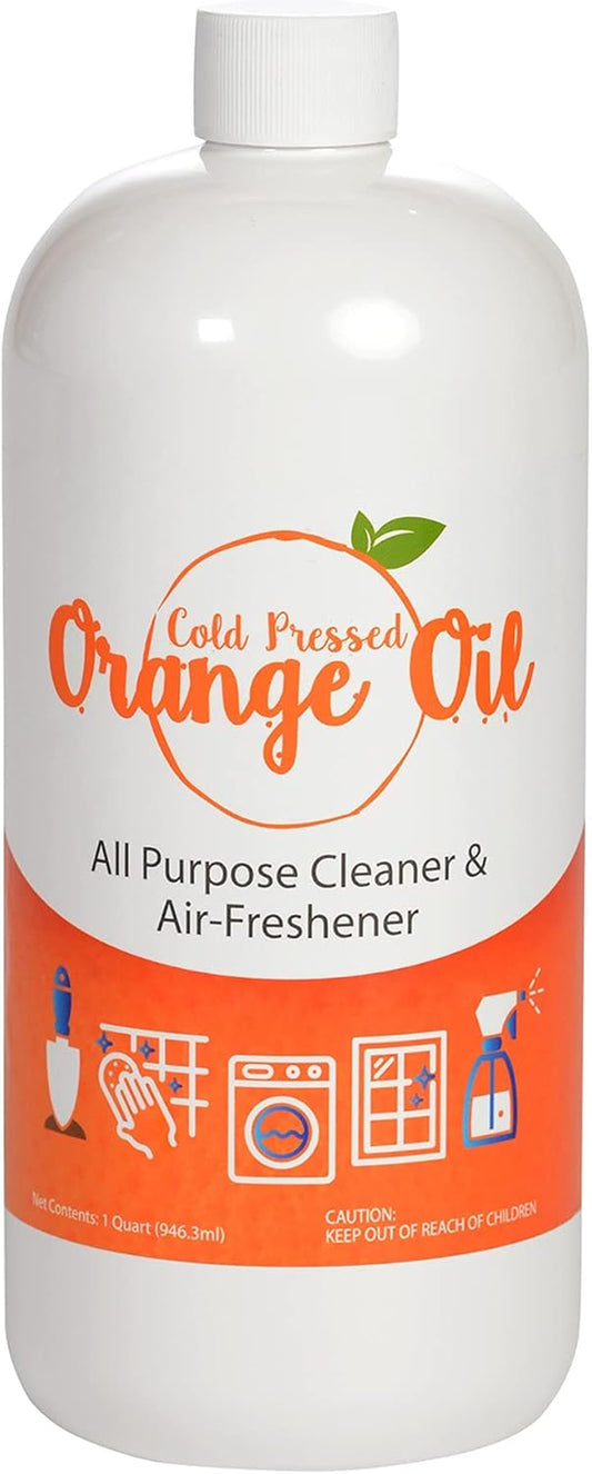 Premium Cold Pressed Orange Oil Concentrate- 32 Oz (D-Limonene), Concentrated Al