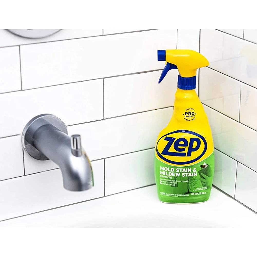 Mold Stain and Mildew Stain Remover - 32 Oz (Pack of 12) - ZUMILDEW32 - Experience the Power of Our Professional Strength No-Scrub Formula