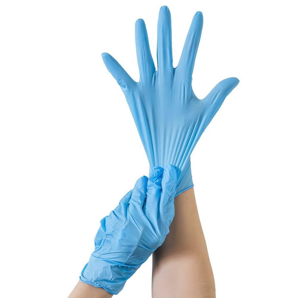 Blue Disposable Nitrile Cleaning Gloves (200 Ct One Size Fits Most)