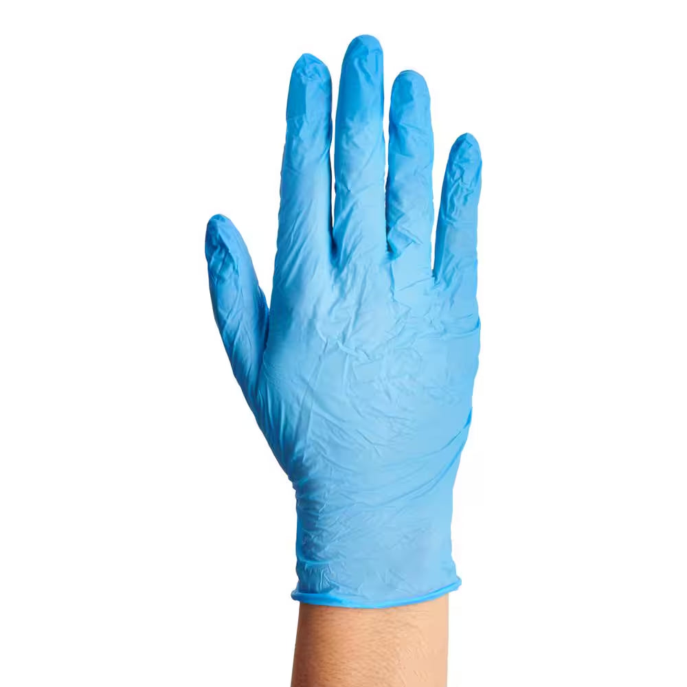 Blue Disposable Nitrile Cleaning Gloves (200 Ct One Size Fits Most)