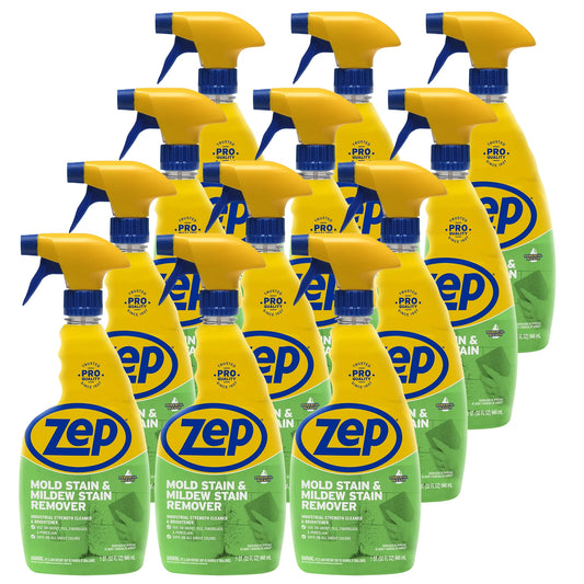 Mold Stain and Mildew Stain Remover - 32 Oz (Pack of 12) - ZUMILDEW32 - Experience the Power of Our Professional Strength No-Scrub Formula