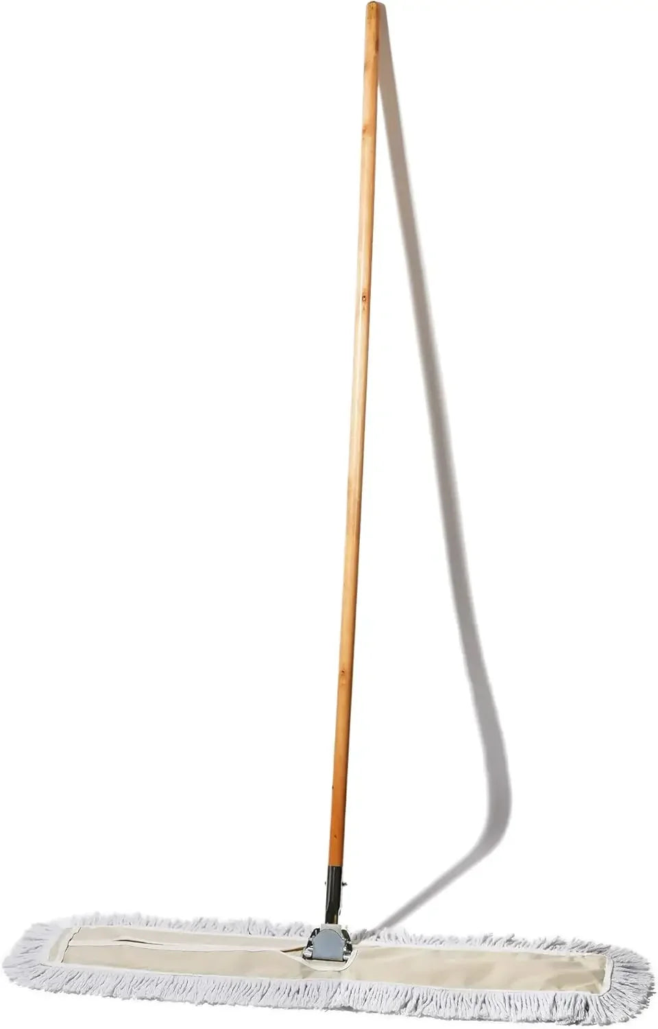 Commercial Dust Mop & Floor Sweeper, 36 In. Dust Mop for Hardwood Floors, Cotton Reusable Dust Mop Head, Wooden Broom Handle