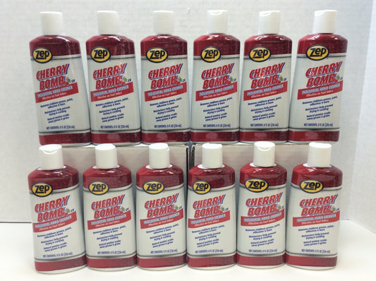 Zep Cherry Bomb Industrial Hand Cleaner, Industrial Hand Soap, 8Oz, CASE of 12