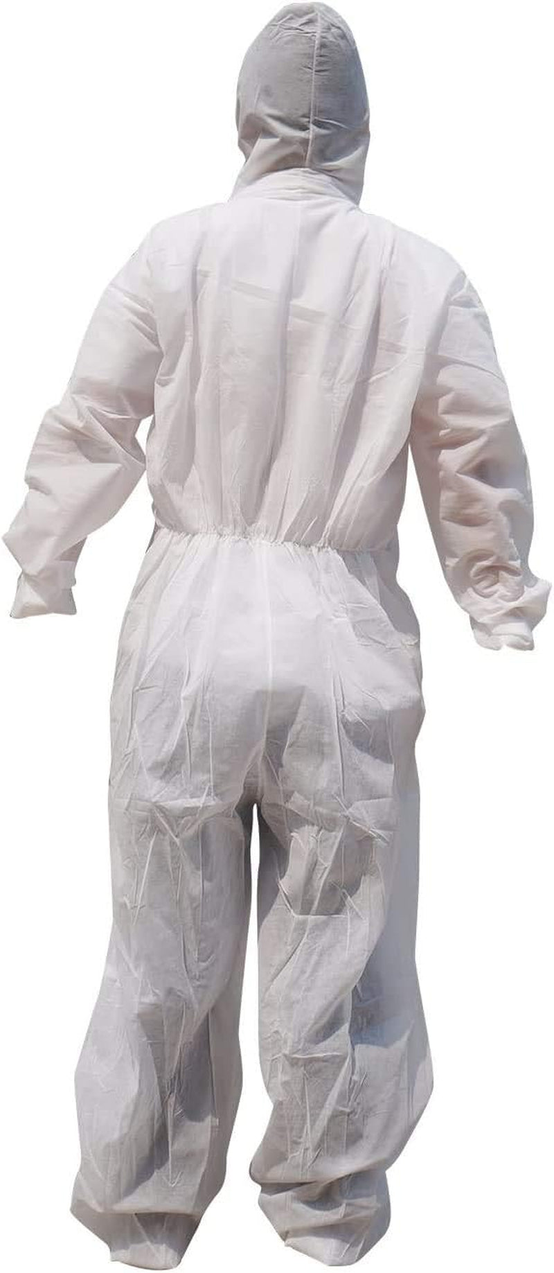 Disposable Coverall - Lightweight Hazmat Suits Workwear with Elastic Wrists and Ankles for Spray Painting Industrial