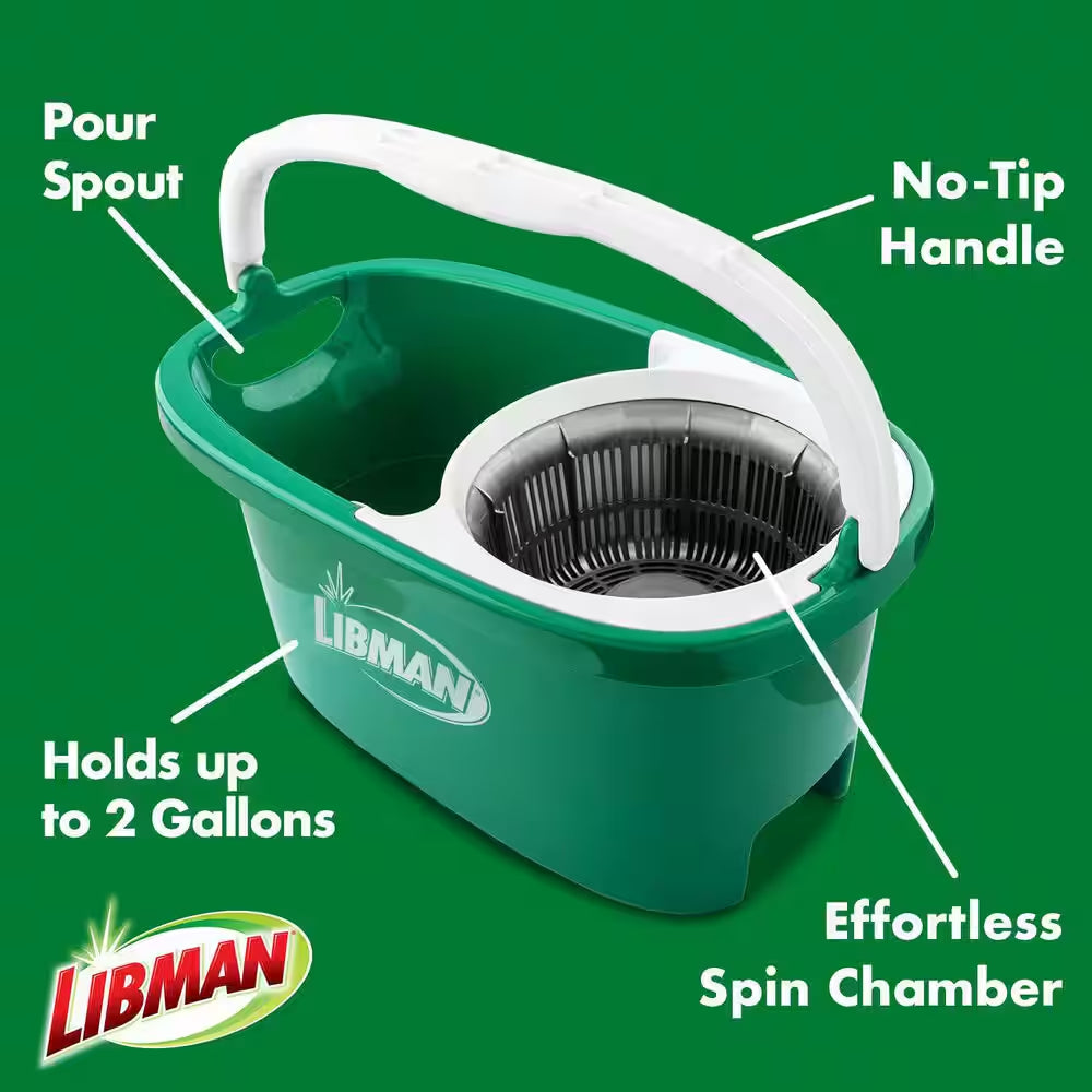 Microfiber Tornado Wet Spin Mop and Bucket Floor Cleaning System with 4 Refills